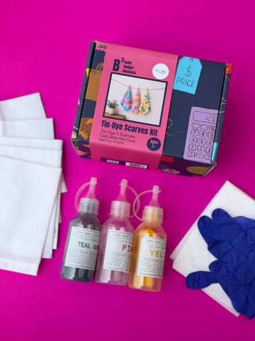 Tie-Dye Scarves Business Launch Kit (16 Essential Materials)